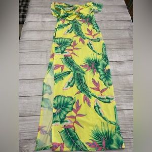 Streetwear Society Womens Maxi Dress, Yellow/green, Small